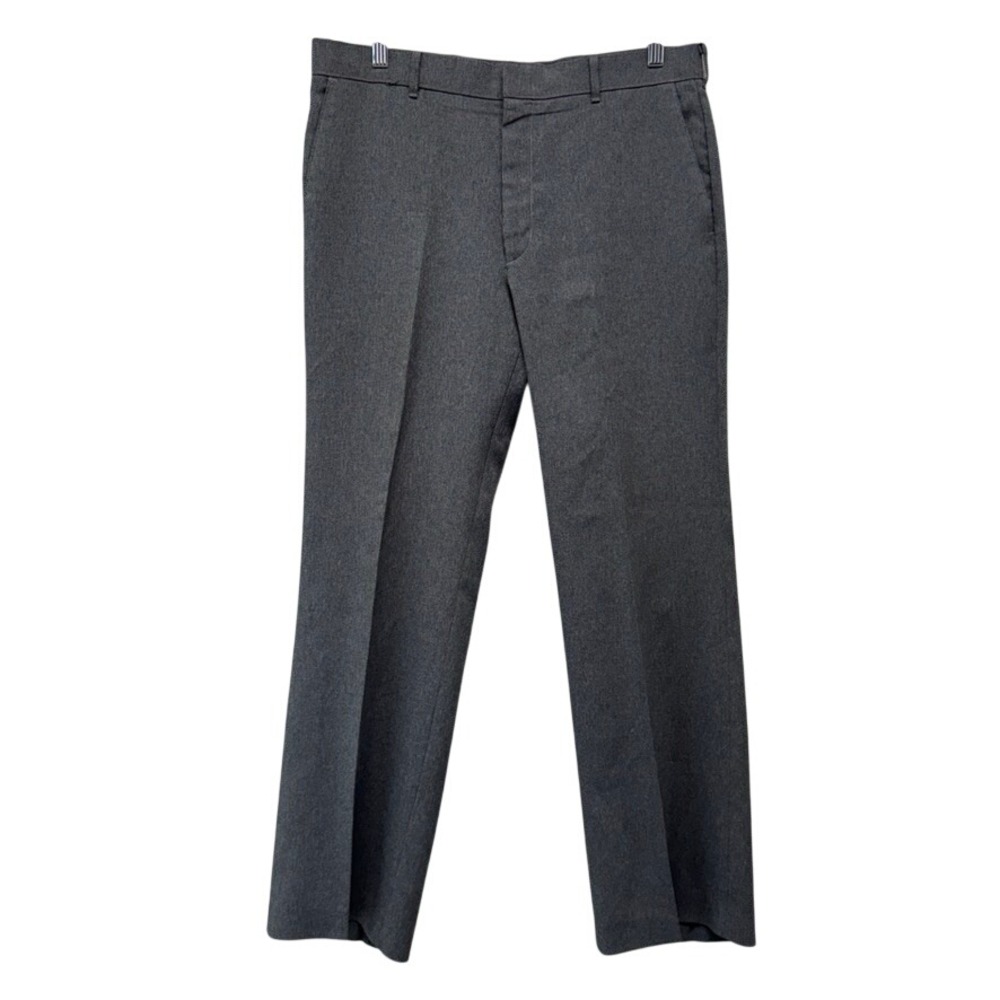 Vintage Levis Action Slacks Mens Charcoal Gray Sta-Prest Straight Leg Trousers
